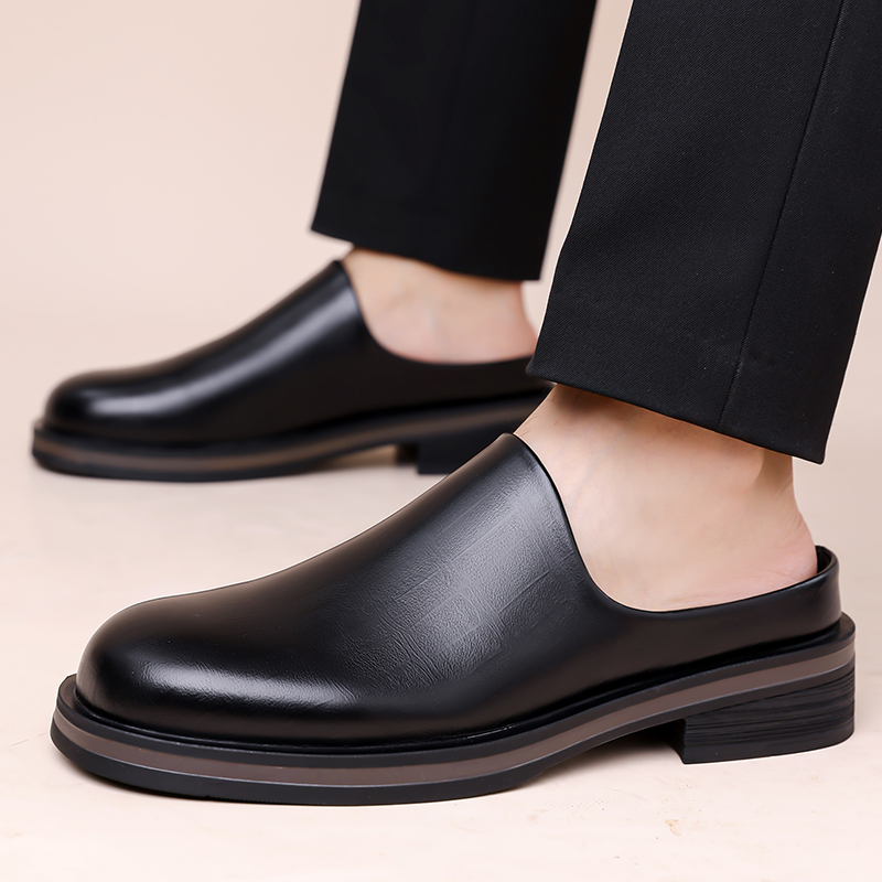 Flip Flop Leather Men - أحذية رجالية نصفية بدون كعب، أحذية