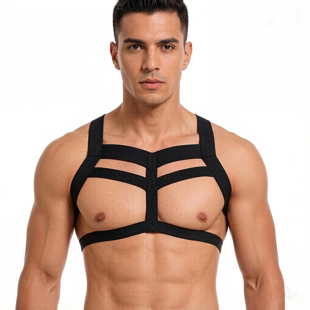 Tank Top Muscle - حزام صدر رجالي مرن قابل للتعديل