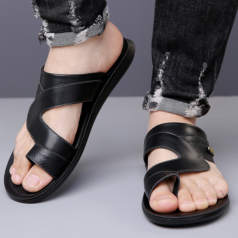صنادل رجالية جلدية جديدة 2026  - مراجعة Flip Flop Leather Men وسعره