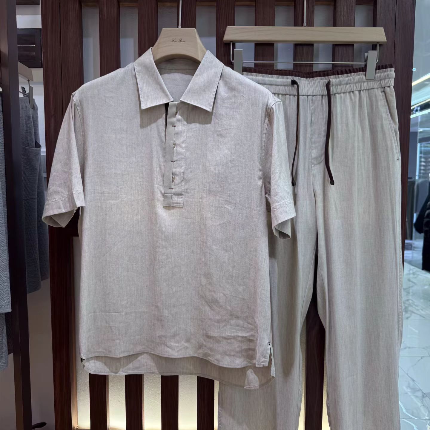 بدلة رجالية صيفية فاخرة عالية  - مراجعة Short Linen Drawstring وسعره