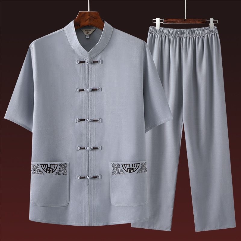 بدلة رجالي قصيرة الأكمام من ال - مراجعة Short Linen Drawstring وسعره
