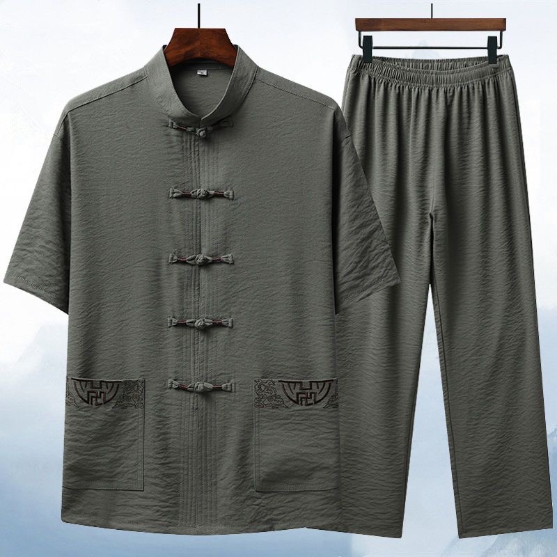 بدلة رجالي قصيرة الأكمام من ال - مراجعة Short Linen Drawstring وسعره