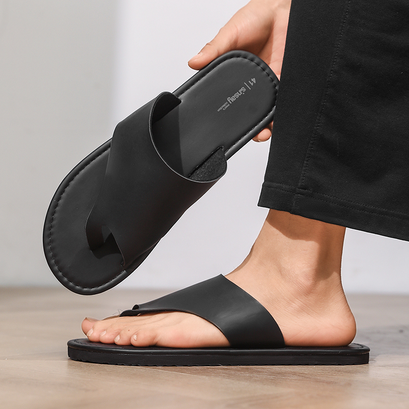 شباشب رجالية عالية الجودة، صنا - مراجعة Flip Flop Leather Men وسعره