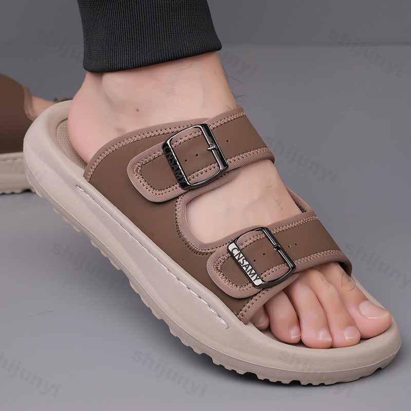 شبشب رجالي 2025 الصيف تنفس في  - مراجعة Flip Flop Leather Men وسعره