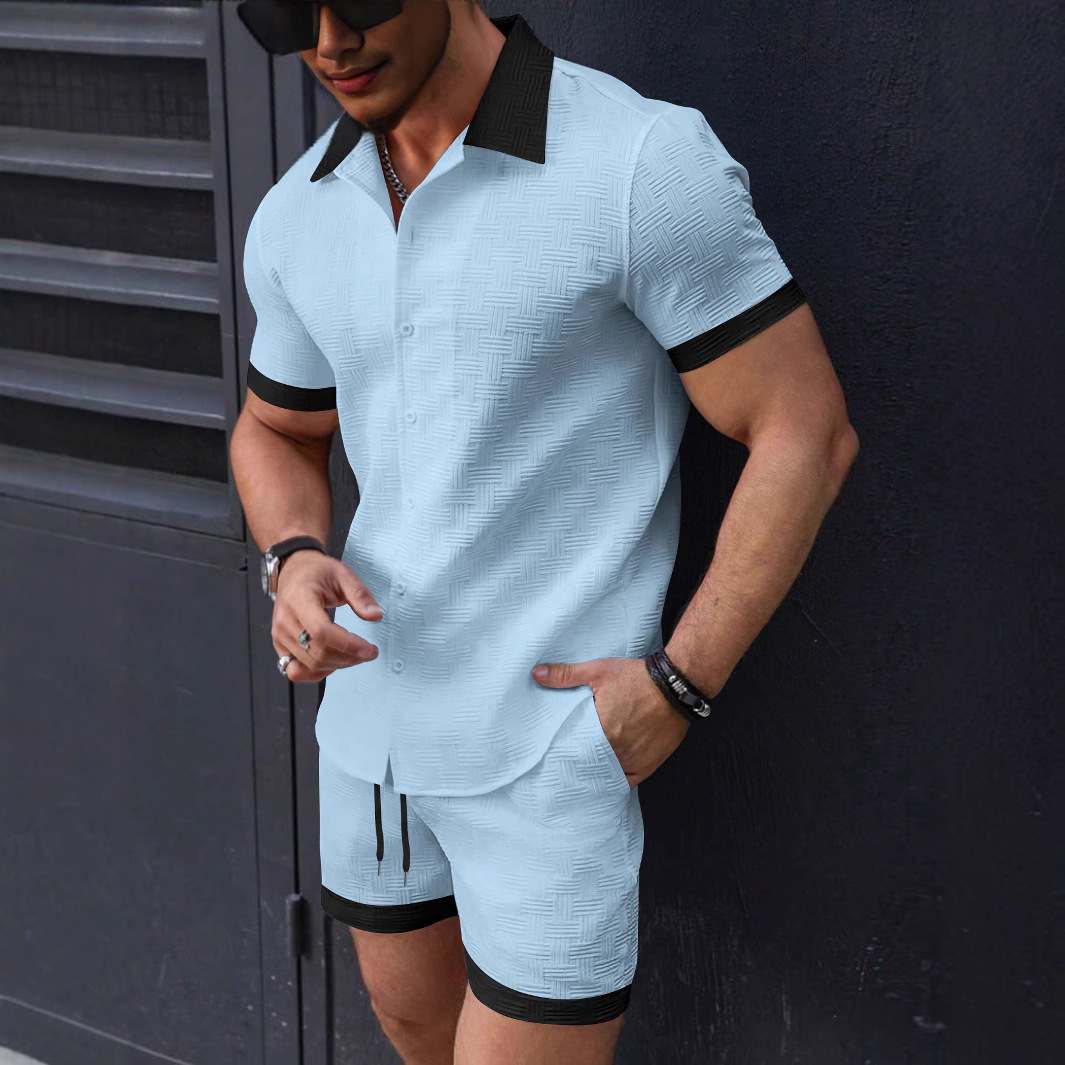 طقم ملابس رجالي عصري من قطعتين - مراجعة Short Linen Drawstring وسعره
