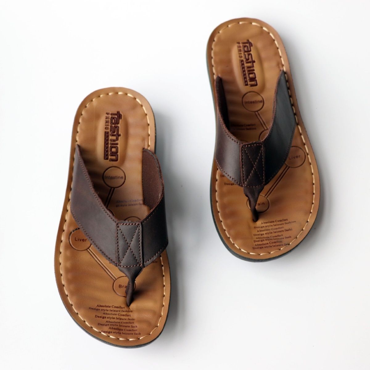 أحذية صيفية للرجال شباشب من ال - مراجعة Flip Flop Leather Men وسعره