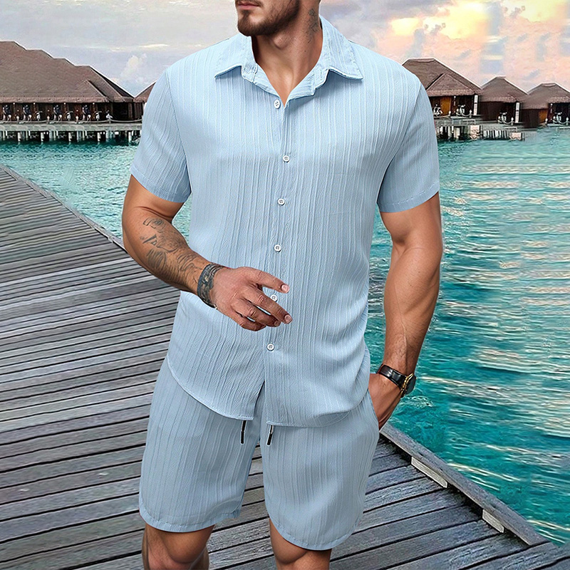 طقم رجالي جديد 2026 مكون من قم - مراجعة Shirt Camp Collar وسعره