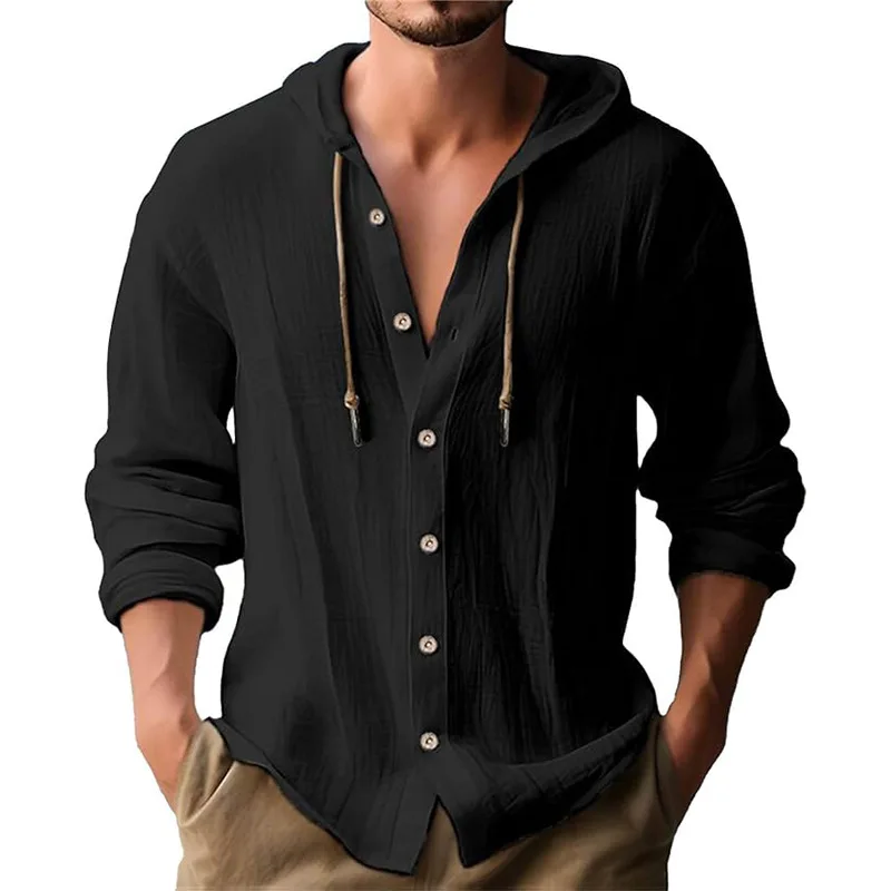 قميص رجالي كاجوال بأكمام طويلة - مراجعة Short Linen Drawstring وسعره