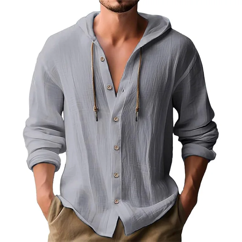 قميص رجالي كاجوال بأكمام طويلة - مراجعة Short Linen Drawstring وسعره