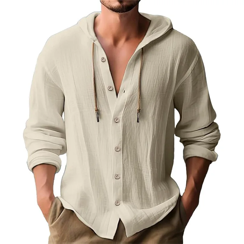 قميص رجالي كاجوال بأكمام طويلة - مراجعة Short Linen Drawstring وسعره