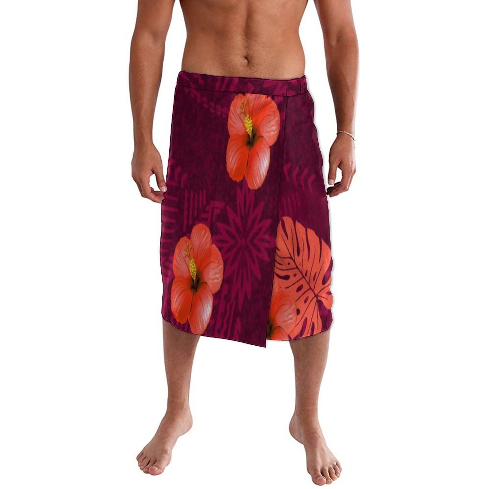 فستان شاطئي أزرق بنقوش زهرية ع - مراجعة Sarong Men Wrap وسعره